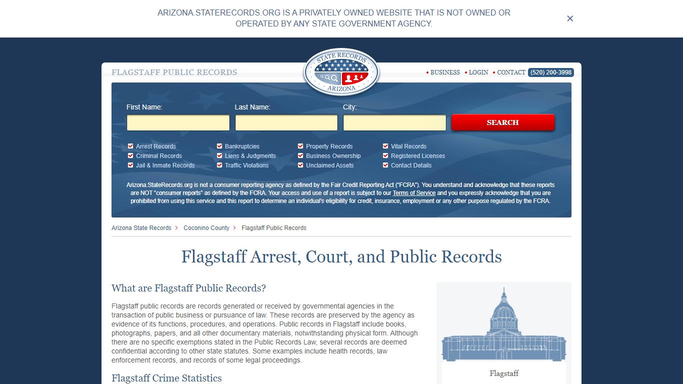 Flagstaff Arrest and Public Records | Arizona.StateRecords.org